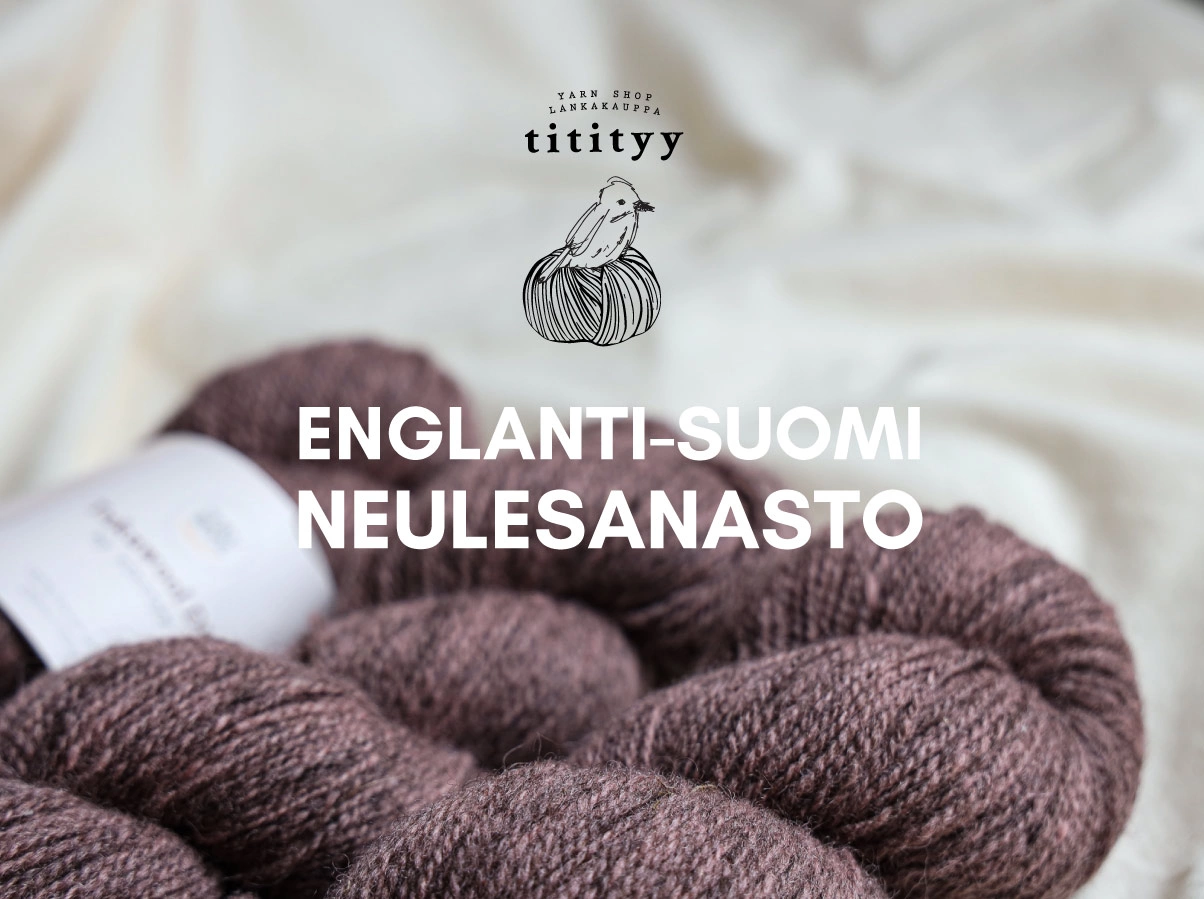 Englanti-suomi neulesanasto