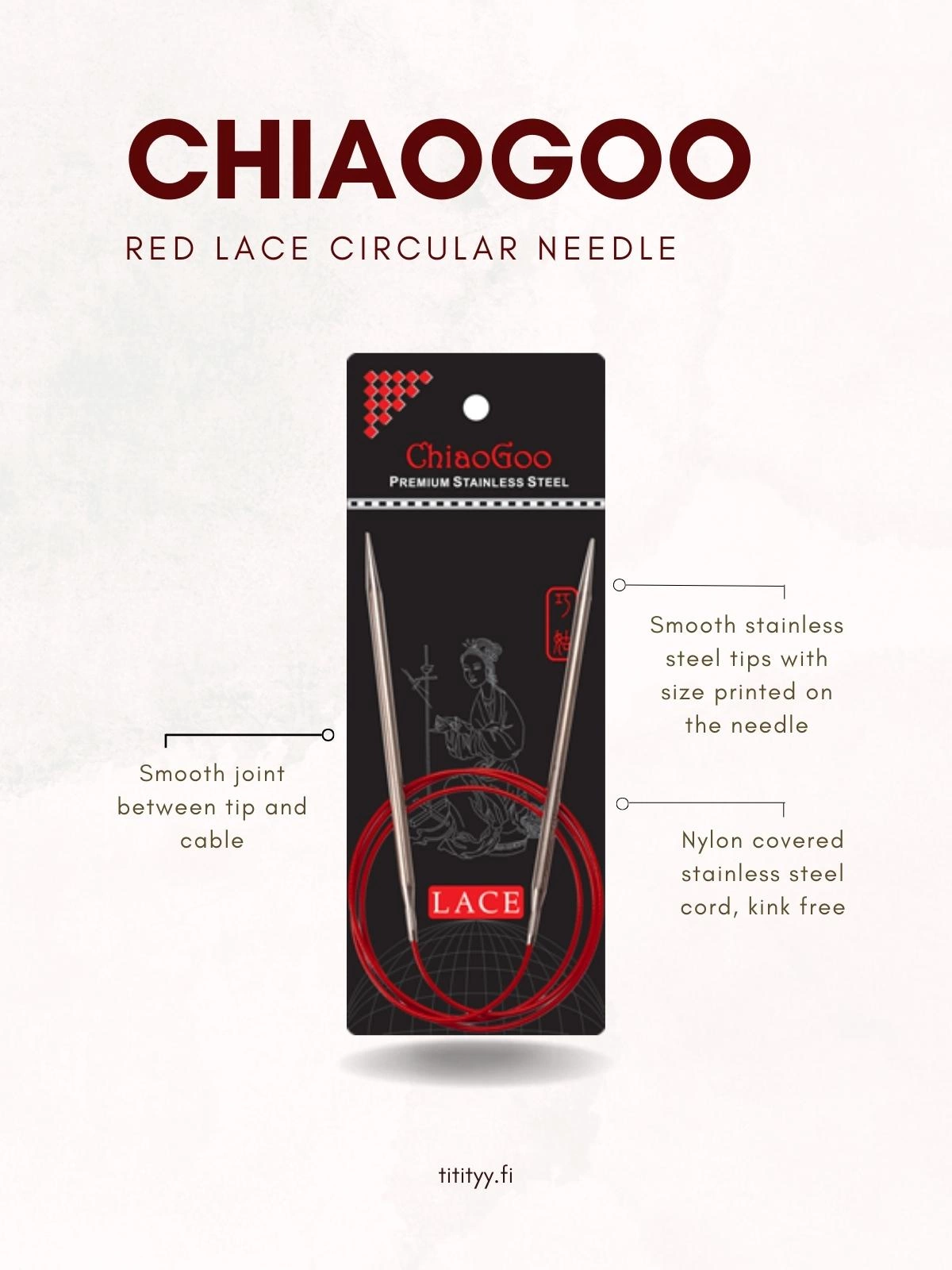 ChiaoGoo Red Lace Circular Needle