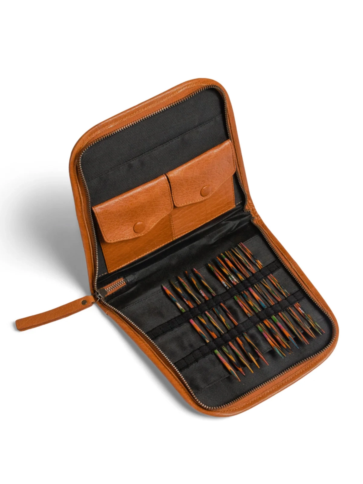 Muud Trondheim Whisky leather knitting needle case