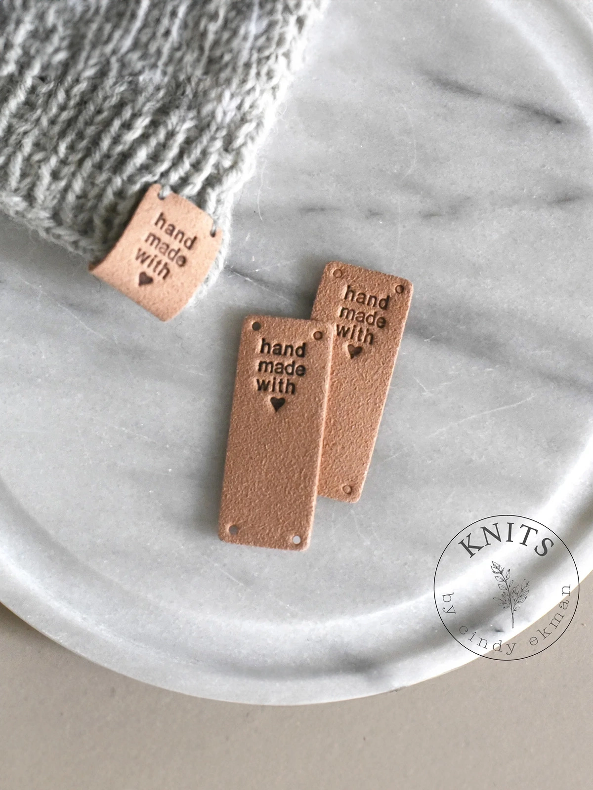 KNITS PU Leather Tags