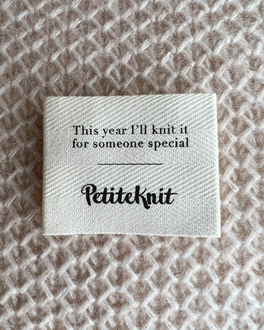 Petiteknit Label "This year I'll knit it for someone special"