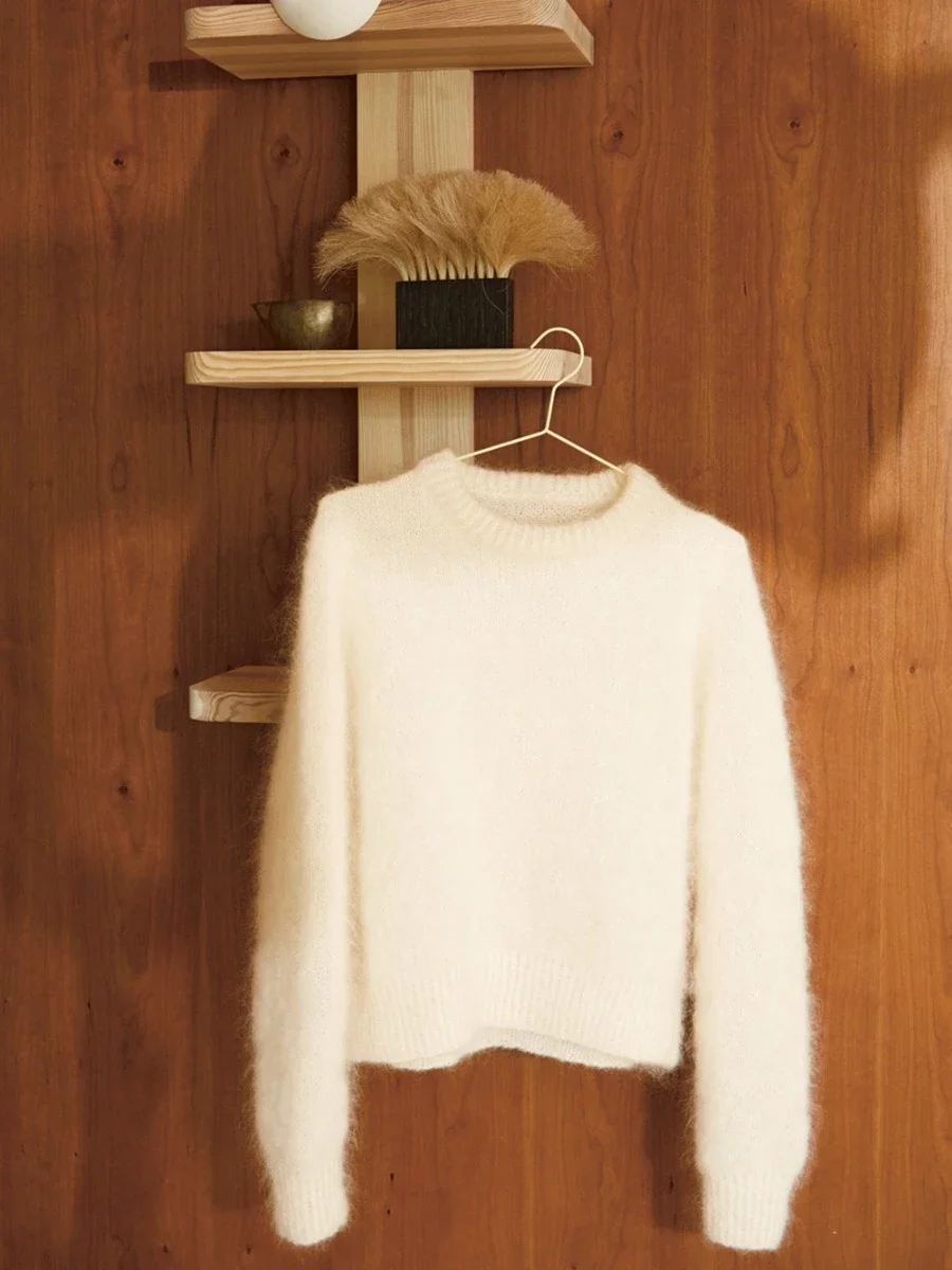 Sandnes Garn Ballerina Chunky MohairSandnes Garn Ballerina Chunky Mohair Spencer Sweater natural white