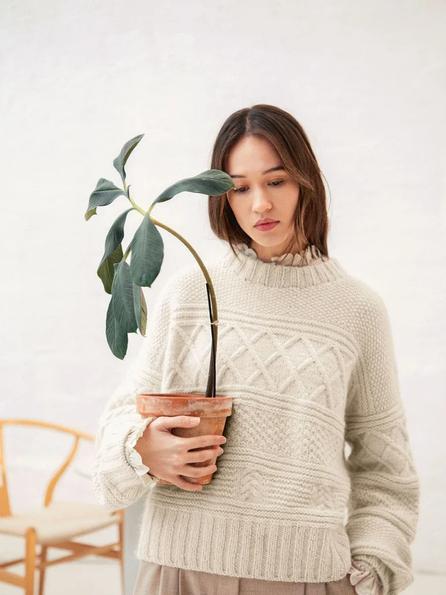 Sandnes Garn Guernsey Sweater Double Sunday with Tynn Silk Mohair