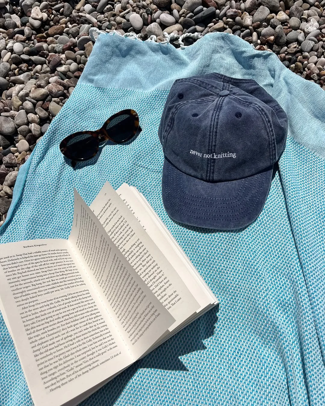 Knitters & Friends denim cap, never not knitting