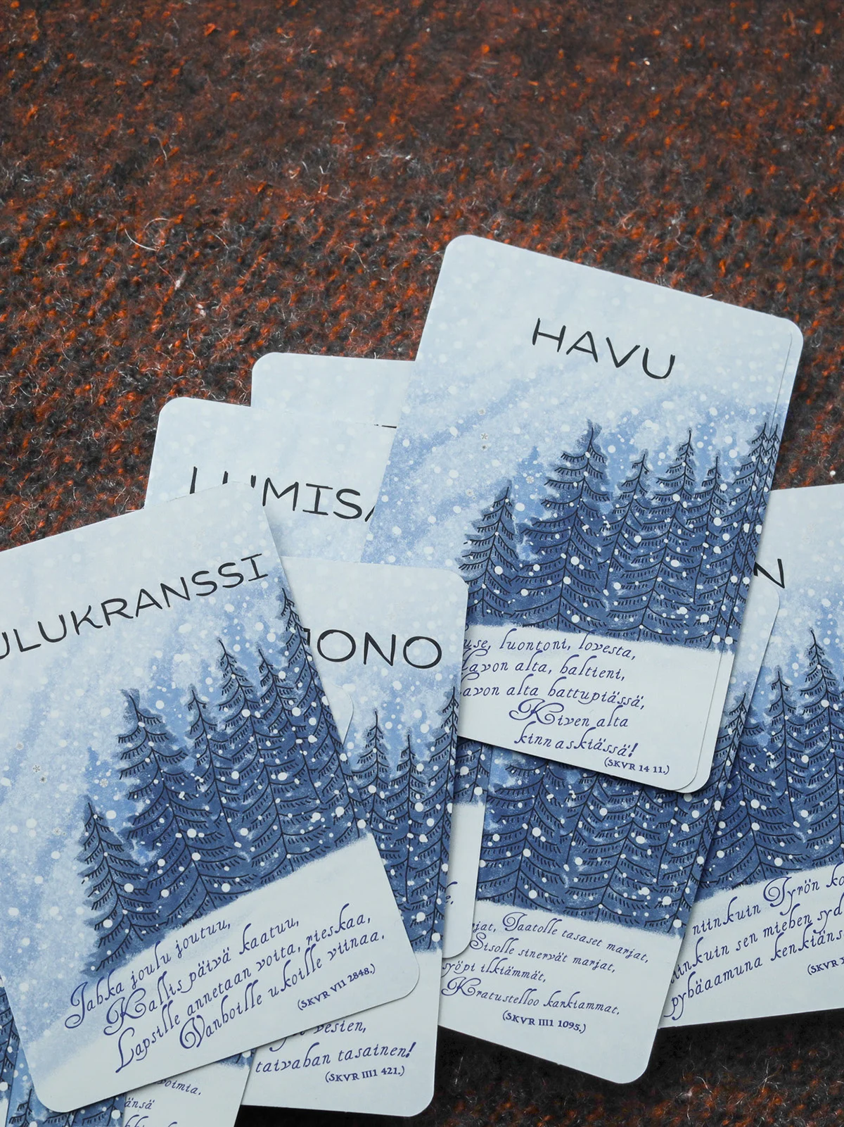Ihtiriekko Sukkakortit Talvi Sock Cards