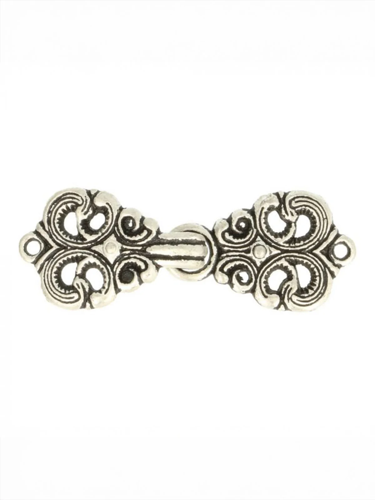 Cardigan fastener 5 cm silver
