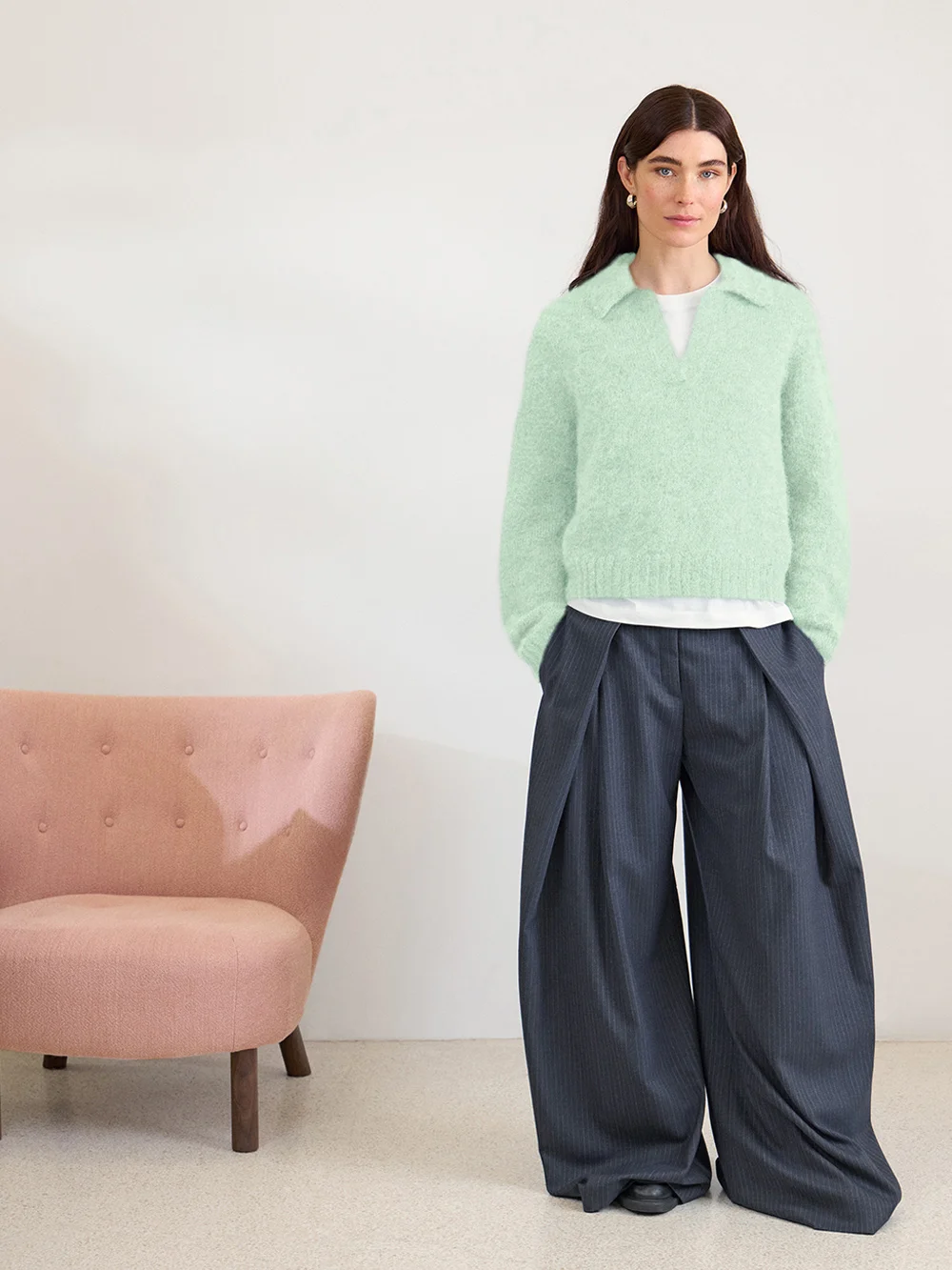 Sandnes Garn 2602-05 Aria Sweater neuleohje englanti