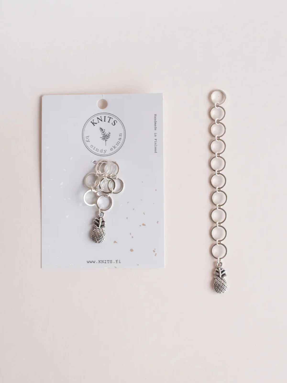 KNITS Row Counter Silver Pineapple