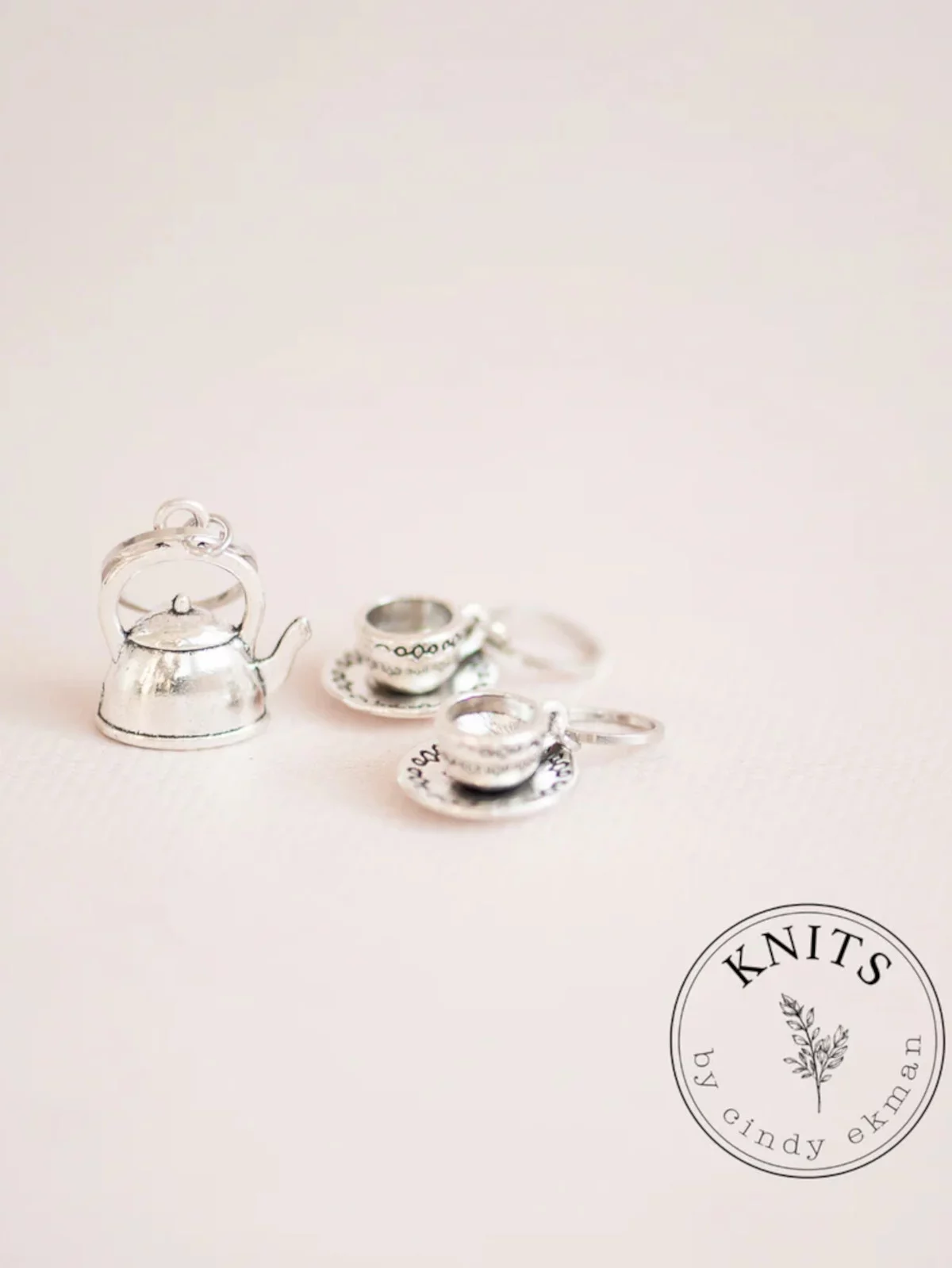 KNITS Tea for two- knittingmarkers set of 3pcs