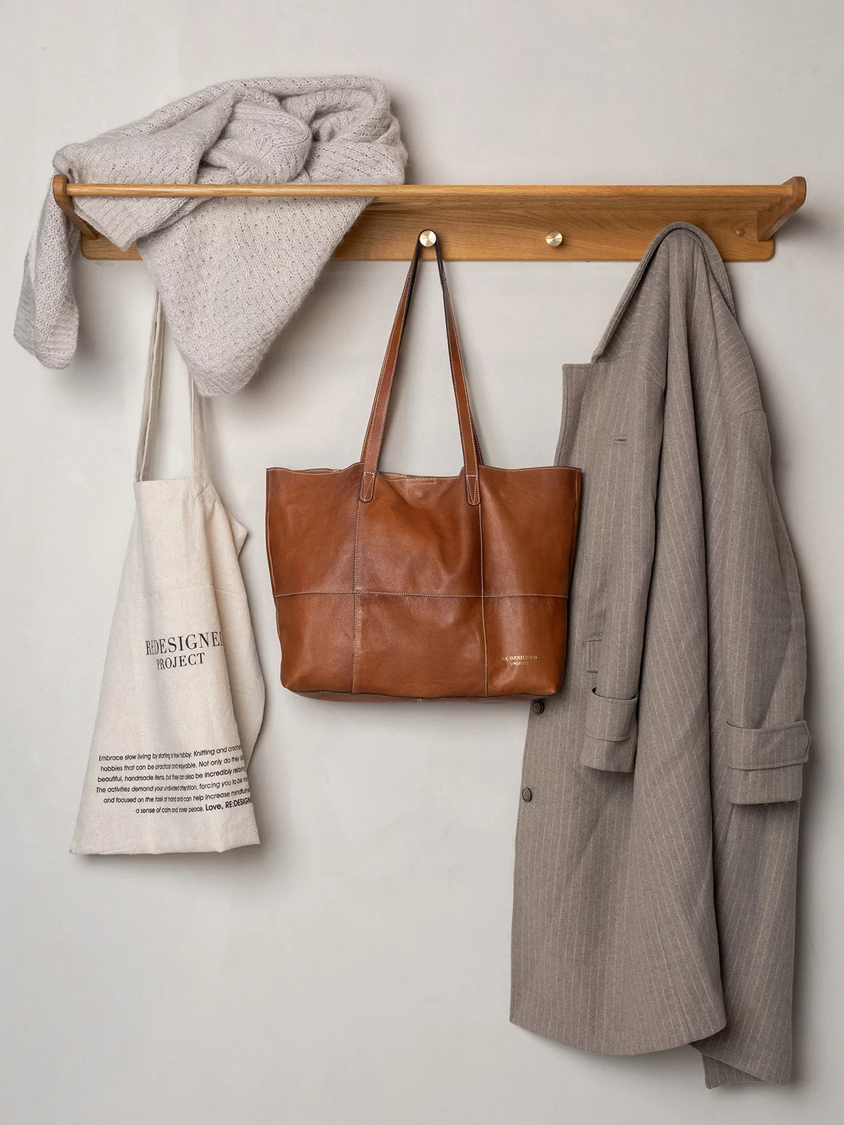 RE:DESIGNED Project 19 Soft Leather Shopper Bag