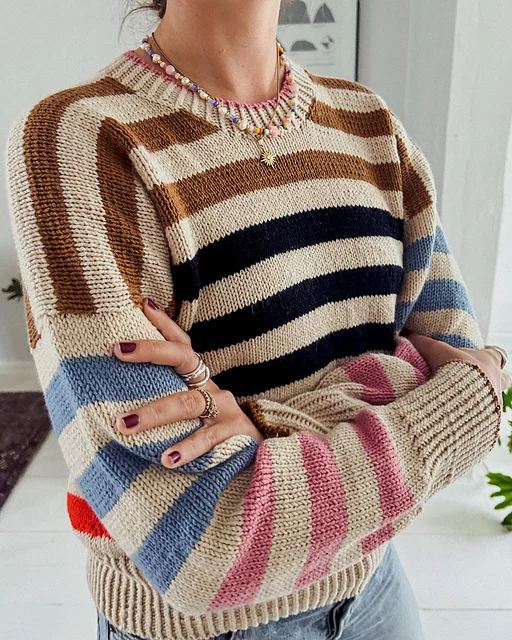 Kutovakika Stripe Hype Paita neuleohje, suomi