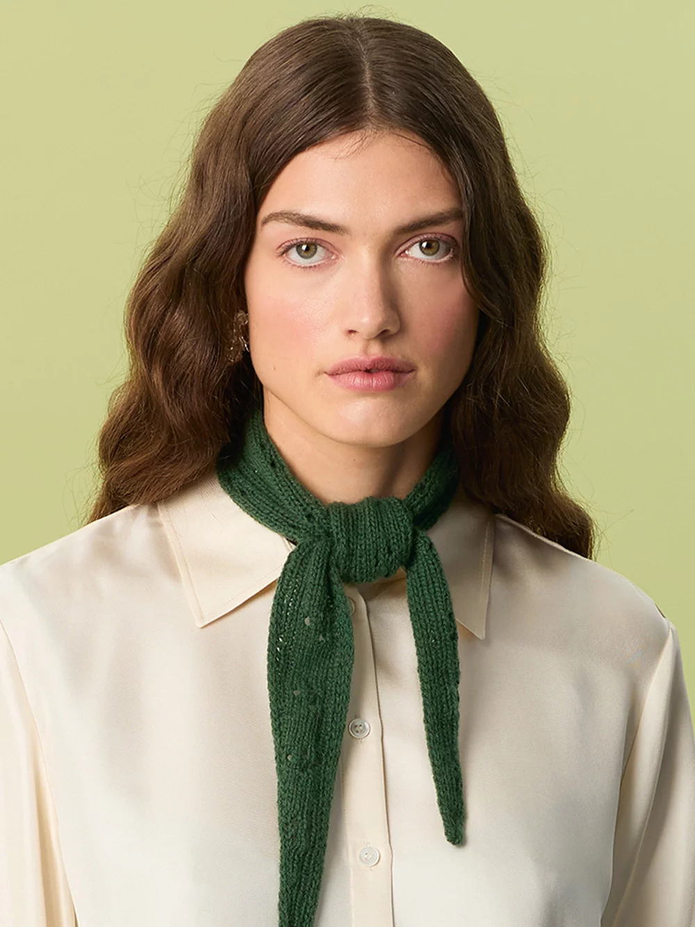 2607-01 Cashmere Miu Pointelle Scarf neuleohje englanti