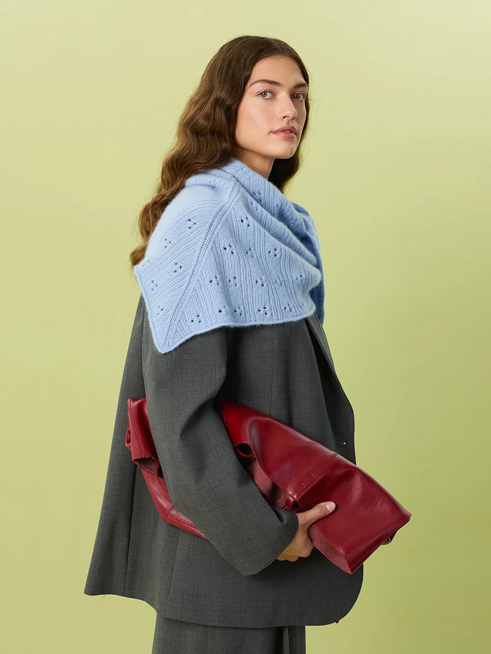 Sandnes 2607-03 Cashmere Miu Pointelle Shawl neuleohje englanti