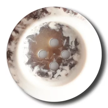 Polyester button marble pattern 20 mm beige