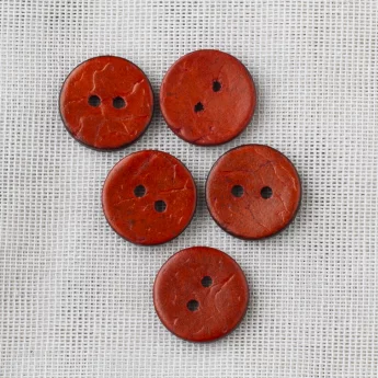 Coconut Button 18 mm dull 07 orange