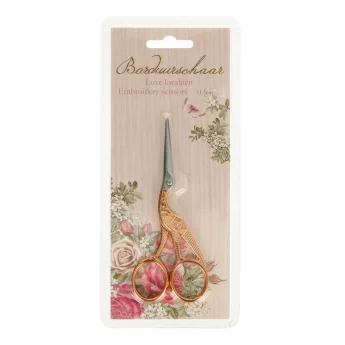 Embroidery Scissors Stork 11.5cm rose gold