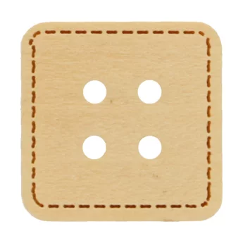 Wood Button Square 12mm