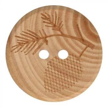 Wooden Button Acorn