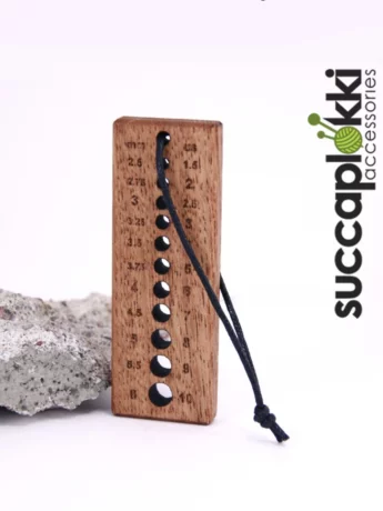 Succaplokki Pulicca Wooden Knitting Needle Gauge