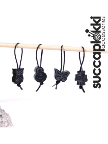 Succaplokki Stitch Marker Set Soul Band Black