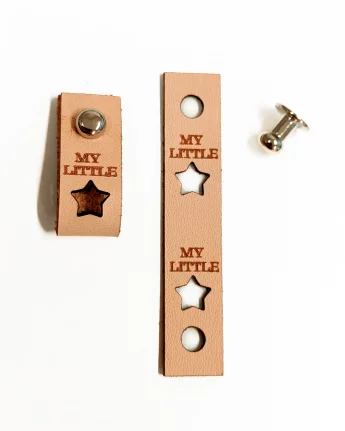 Leather tag with metal rivet 9713 My Little Star