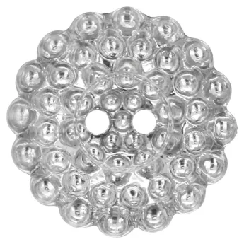 Button Silver Daisy