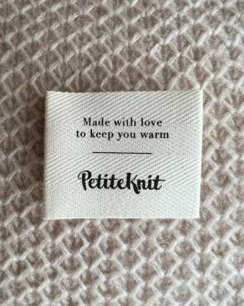 Petiteknit Label "Made With Love to Keep You Warm"