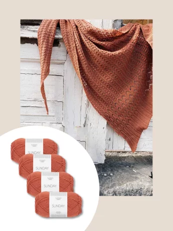 Jyväskylä Knit Fest TOIVO Shawl Kit, 3535 Light Copper