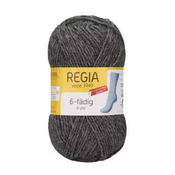 Regia Uni 6-ply 50g 00044 Middlegrey melange