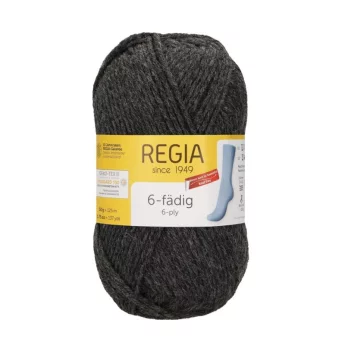 Regia Uni 6-ply 50g 00522 Anthracite melange