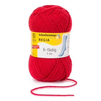 Regia Uni 6-ply 50g 02002 Cherry