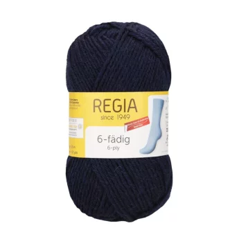 Regia Uni 6-ply 50g 00324 Tummansininen