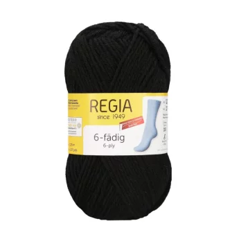 Regia Uni 6-ply 50g 02066 Black