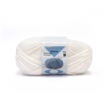 Perfect Premium 50g Sock Yarn 01 White