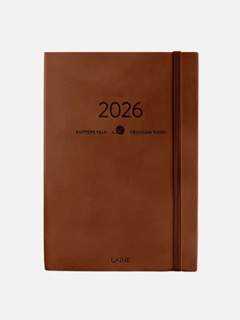 Laine Knitter’s Year 2026 weekly planner - Brown