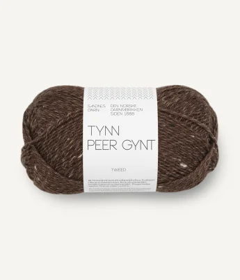 3085 Tummanruskea Natur Tweed