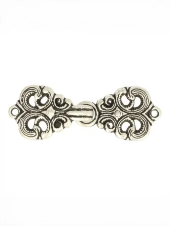 Cardigan fastener 5 cm silver