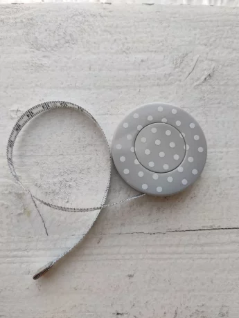 Tape Measure Polkadot 150cm Grey