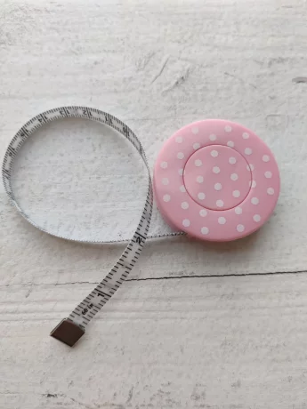 Tape Measure Polkadot 150cm pink