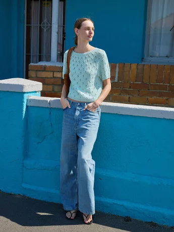 2604-02 Elodie Tee neuleohje englanti