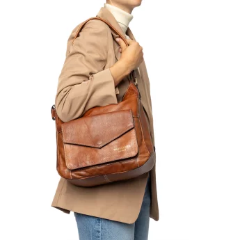 RE:DESIGNED Project 1 Leather Bag, Walnut / Gold