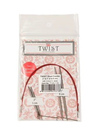 ChiaoGoo Twist Shorties Combo Tips and Cables 2.5mm