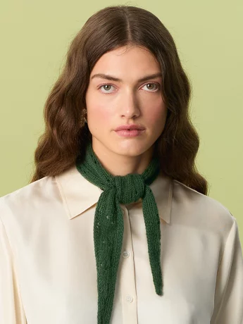Sandnes 2607-01 Cashmere Miu Pointelle Scarf neuleohje englanti