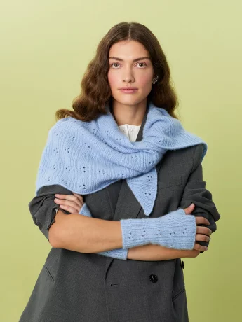 Sandnes 2607-04 Cashmere Miu Pointelle Mittens neuleohje englanti