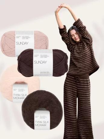 Sandnes 2606-01 DIY Riley Sweater & Pants neuleohje suomi