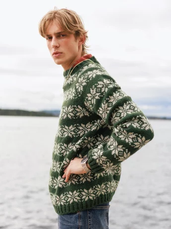 Sandnes 2609-04 Alvar Men Sweater neuleohje englanti